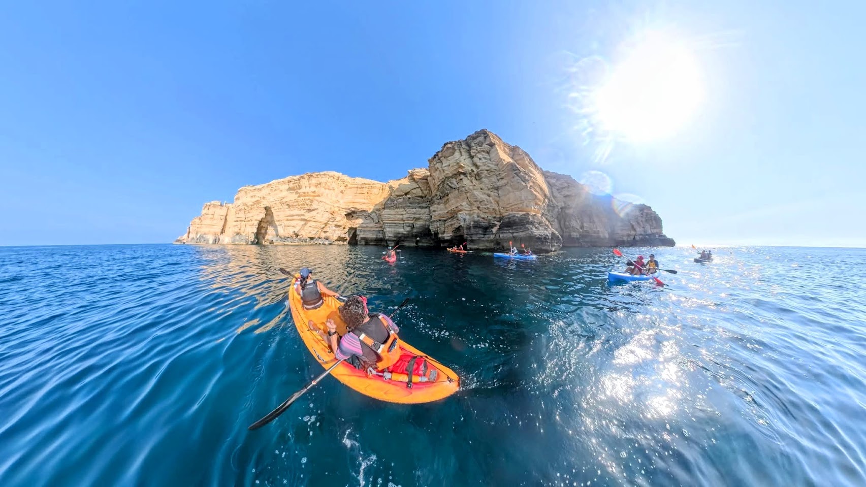 Sea Kayaking in Malta Coastline Blue Lagoon